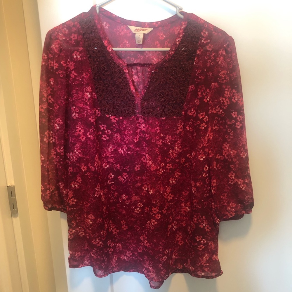Magenta Floral Blouse